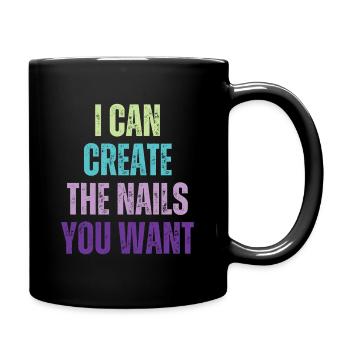 I create the nails you want manicure - Full Colour Mug - black - Right
