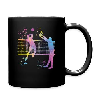 Volleyball players children beach volleyball - Full Colour Mug - black - Right