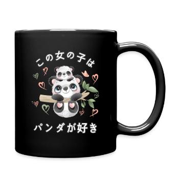 Panda Love Mama Panda Bear - Full Colour Mug - black - Right