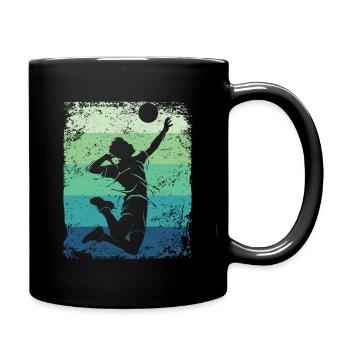 Volleyball Joueur Retro Beach Volleyball - Mug uni - noir - Droite