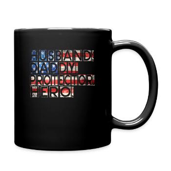 Mari Papa Protecteur Héros Fête des pères - Mug uni - noir - Droite