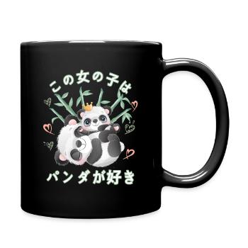 Panda Love Mama Panda Bear - Full Colour Mug - black - Right