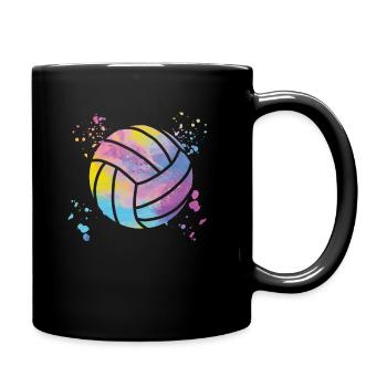 Volleyball players children beach volleyball - Full Colour Mug - black - Right