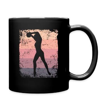 Gymnastikball Retro Rhythmische Gymnastik - Tasse einfarbig - Schwarz - Rechts