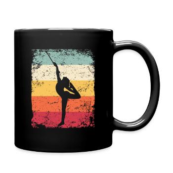 Gymnaste Baton Gymnastique Rythmique Rétro - Mug uni - noir - Droite