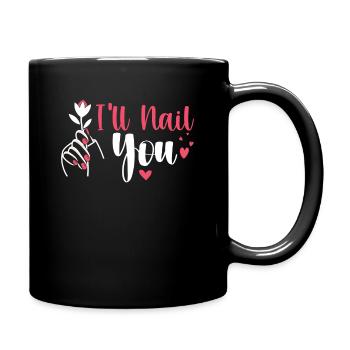 Ich Werde Dich Nageln Lustige Nailart Maniküre - Tasse einfarbig - Schwarz - Rechts