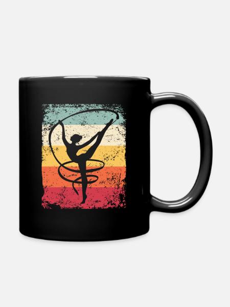 Gymnaste Gymnaste Gymnastique Rythmique Rétro - Mug uni - noir