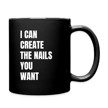 I create the nails you want manicure - Full Colour Mug - black - Right
