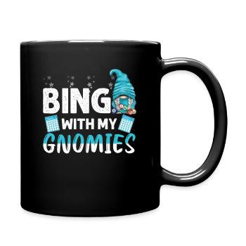 Bingo avec mes gnomies Bingo drôle - Mug uni - noir - Droite