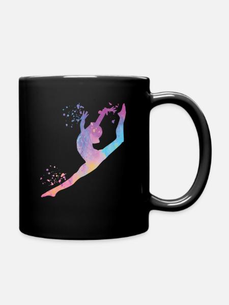 Gymnaste avec des clubs Gymnastique rythmique - Mug uni - noir