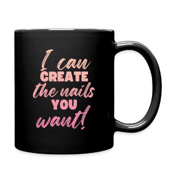 I create the nails you want manicure - Full Colour Mug - black - Right