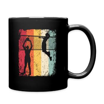 Volleyball Player Retro Beach Volleyball - Full Colour Mug - black - Right