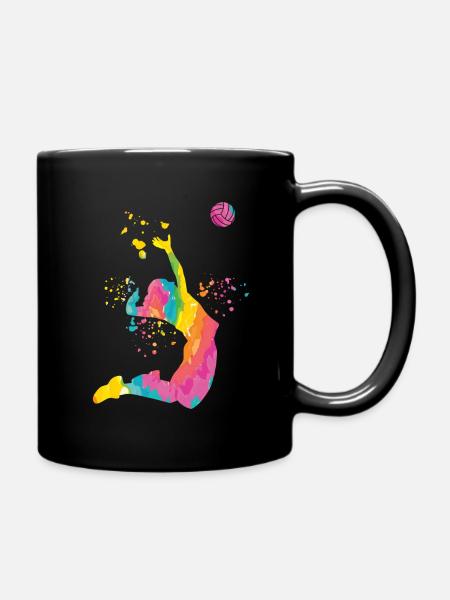 Joueurs de volley-ball enfants beach-volley - Mug uni - noir