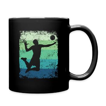 Volleyball Joueur Retro Beach Volleyball - Mug uni - noir - Droite