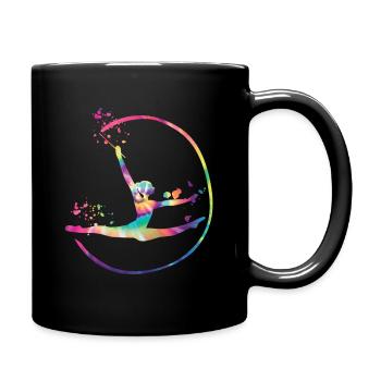 Gymnast with band Rhythmic gymnastics - Full Colour Mug - black - Right