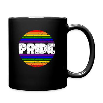 Pride LGBT Liebe gewinnt, wir sind queer und stolz - Tasse einfarbig - Schwarz - Rechts