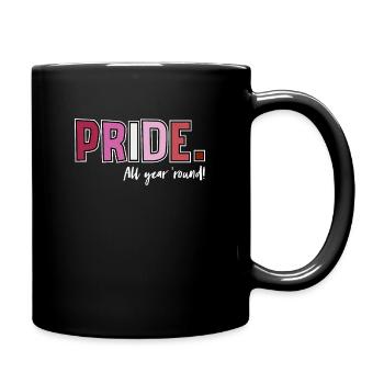 Pride LGBT Liebe gewinnt, wir sind queer und stolz - Tasse einfarbig - Schwarz - Rechts