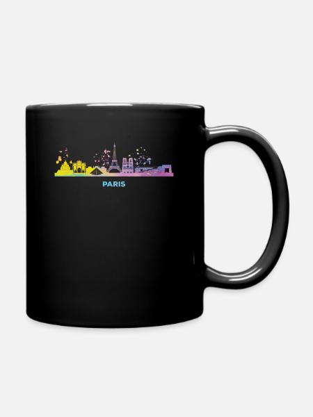Pariser Skyline Paris - Tasse einfarbig - Schwarz