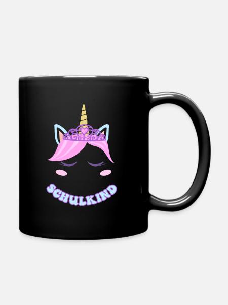 Einschulung Schulanfang Grundschule Erste Klasse - Tasse einfarbig - Schwarz