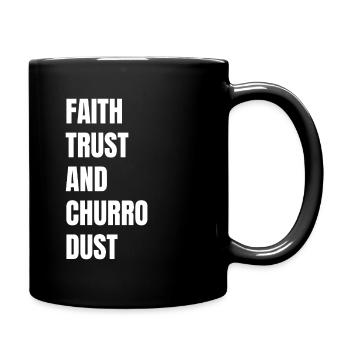 Glaube Vertrauen Vintage Mexikanische Churros - Tasse einfarbig - Schwarz - Rechts