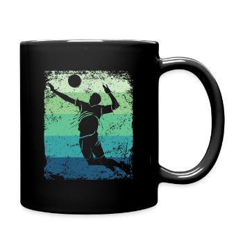 Volleyball Player Retro Beach Volleyball - Full Colour Mug - black - Right
