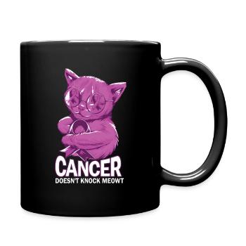 Cancer defeats testicular cancer - Full Colour Mug - black - Right