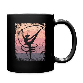 Gymnaste Gymnaste Gymnastique Rythmique Rétro - Mug uni - noir - Droite