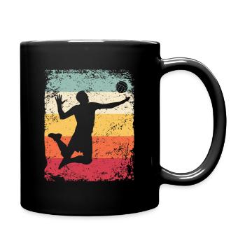 Volleyball Player Retro Beach Volleyball - Full Colour Mug - black - Right