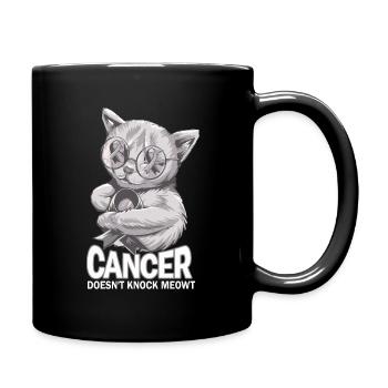 Cancer does not defeat brain cancer - Full Colour Mug - black - Right