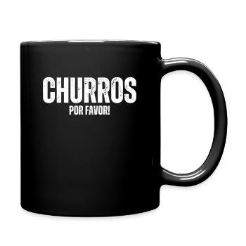 Churros Por Favor Vintage Mexican Churro - Full Colour Mug - black - Right