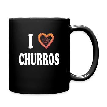 I Heart Churros Vintage Mexican Churros - Full Colour Mug - black - Right