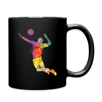Volleyball players children beach volleyball - Full Colour Mug - black - Right