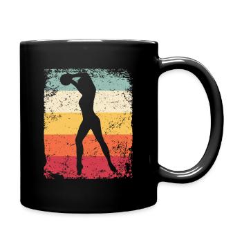 Gymnastikball Retro Rhythmische Gymnastik - Tasse einfarbig - Schwarz - Rechts