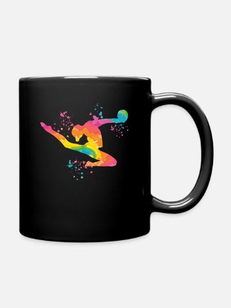 Gymnaste avec gymnastique rythmique de balle - Mug uni - noir