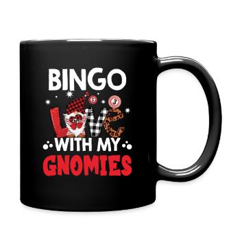 Bingo Liebe Mit Meinen Gnomies Leo Bingo - Tasse einfarbig - Schwarz - Rechts