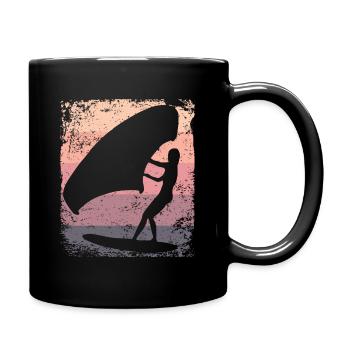 Flügelfolie Wingsurfing Retro-folie Flügel - Tasse einfarbig - Schwarz - Rechts