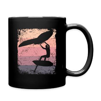 Flügelfolie Wingsurfing Retro-folie Flügel - Tasse einfarbig - Schwarz - Rechts