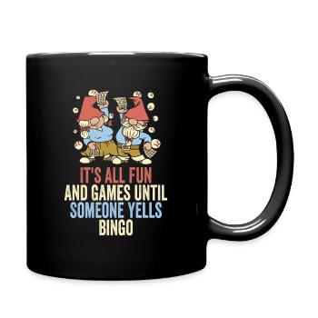 Fun and games at bingo - Full Colour Mug - black - Right
