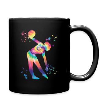 Gymnaste avec gymnastique rythmique de balle - Mug uni - noir - Droite