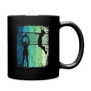 Volleyball Player Retro Beach Volleyball - Full Colour Mug - black - Right