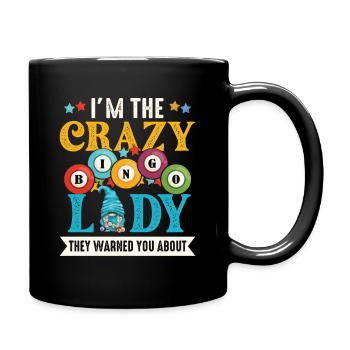 I'm the crazy bingo lady funny bingo - Full Colour Mug - black - Right