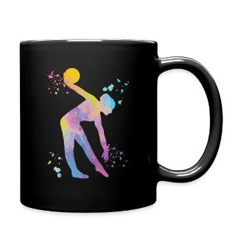 Gymnastin Mit Ball Rhythmische Gymnastik - Tasse einfarbig - Schwarz - Rechts