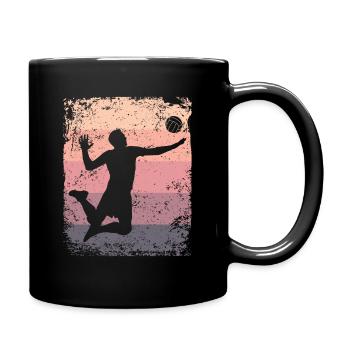 Volleyball Player Retro Beach Volleyball - Full Colour Mug - black - Right
