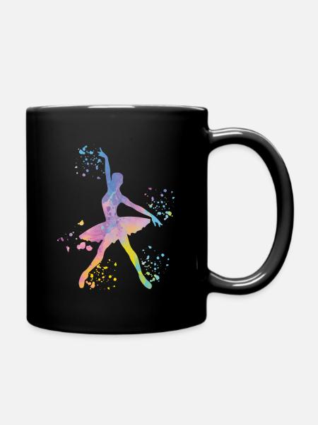 Ballet Danseuse Colorsplash Ballerina - Mug uni - noir
