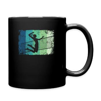 Volleyball Joueur Retro Beach Volleyball - Mug uni - noir - Droite