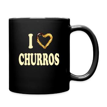 I Heart Churros Vintage Mexican Churros - Full Colour Mug - black - Right
