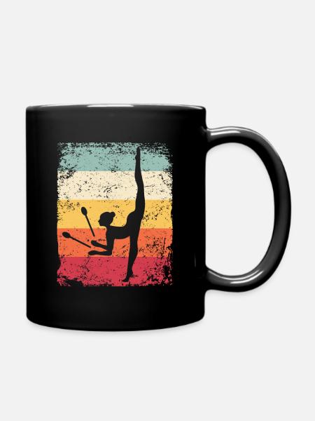 Gymnastin Keulen Retro Rhythmische Gymnastik - Tasse einfarbig - Schwarz