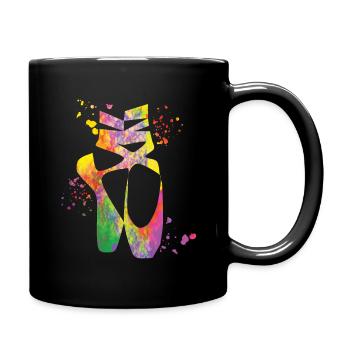 Ballettschuhe Tänzerin Frau Ballerina - Tasse einfarbig - Schwarz - Rechts