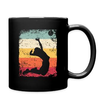 Volleyball Player Retro Beach Volleyball - Full Colour Mug - black - Right