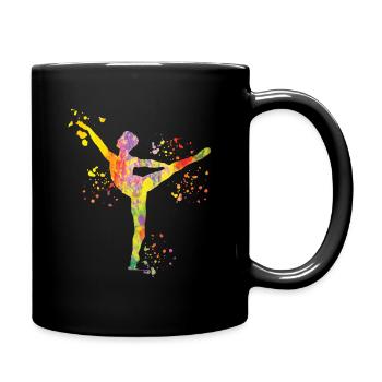 Ballett Tänzer Colorsplash Mann Ballerino - Tasse einfarbig - Schwarz - Rechts